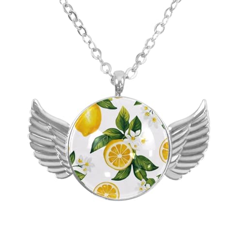 Luoweisi Engelsflügel-Halskette mit Dinosauriern, Aluminiumlegierung, Schmuck, Geschenke für Männer und Frauen, Einheitsgröße, Aluminiumlegierung, Kein Edelstein von Luoweisi