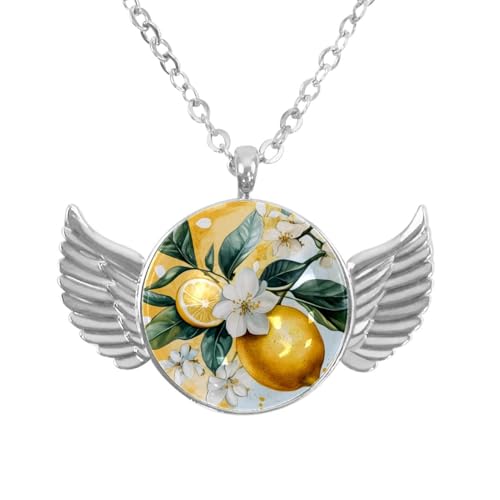 Luoweisi Engelsflügel-Halskette mit Dinosauriern, Aluminiumlegierung, Schmuck, Geschenke für Männer und Frauen, Einheitsgröße, Aluminiumlegierung, Kein Edelstein von Luoweisi