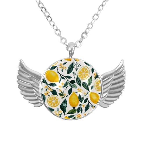 Luoweisi Engelsflügel-Halskette mit Dinosauriern, Aluminiumlegierung, Schmuck, Geschenke für Männer und Frauen, Einheitsgröße, Aluminiumlegierung, Kein Edelstein von Luoweisi