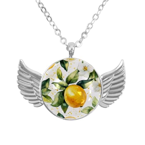 Luoweisi Engelsflügel-Halskette mit Dinosauriern, Aluminiumlegierung, Schmuck, Geschenke für Männer und Frauen, Einheitsgröße, Aluminiumlegierung, Kein Edelstein von Luoweisi