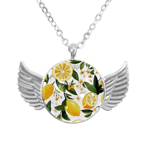 Luoweisi Engelsflügel-Halskette mit Dinosauriern, Aluminiumlegierung, Schmuck, Geschenke für Männer und Frauen, Einheitsgröße, Aluminiumlegierung, Kein Edelstein von Luoweisi