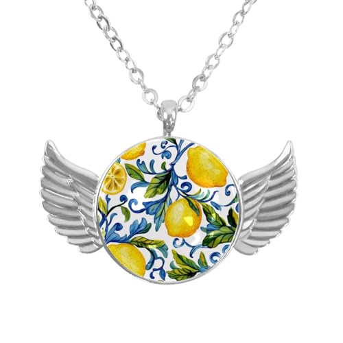 Luoweisi Engelsflügel-Halskette mit Dinosauriern, Aluminiumlegierung, Schmuck, Geschenke für Männer und Frauen, Einheitsgröße, Aluminiumlegierung, Kein Edelstein von Luoweisi