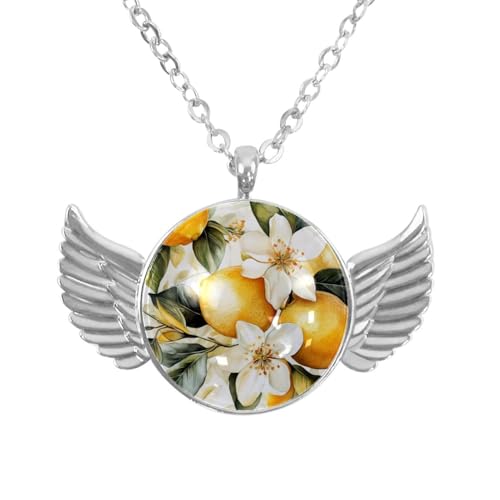 Luoweisi Engelsflügel-Halskette mit Dinosauriern, Aluminiumlegierung, Schmuck, Geschenke für Männer und Frauen, Einheitsgröße, Aluminiumlegierung, Kein Edelstein von Luoweisi