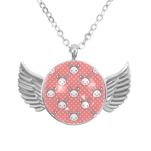 Luoweisi Engelsflügel-Halskette mit Dinosauriern, Zinklegierung, Schmuck, Geschenke für Männer und Frauen, Einheitsgröße, Aluminiumlegierung, Kein Edelstein von Luoweisi