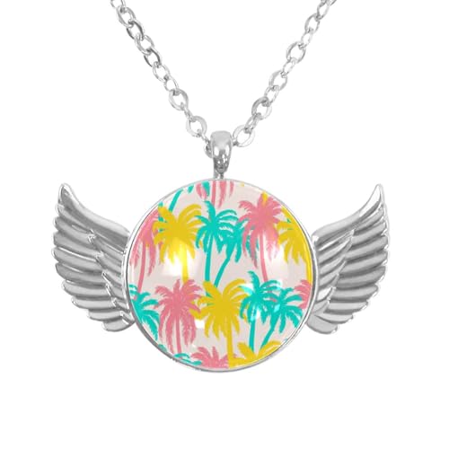 Luoweisi Engelsflügel-Halskette mit Dinosauriern, Zinklegierung, Schmuck, Geschenke für Männer und Frauen, Einheitsgröße, Aluminiumlegierung, Kein Edelstein von Luoweisi