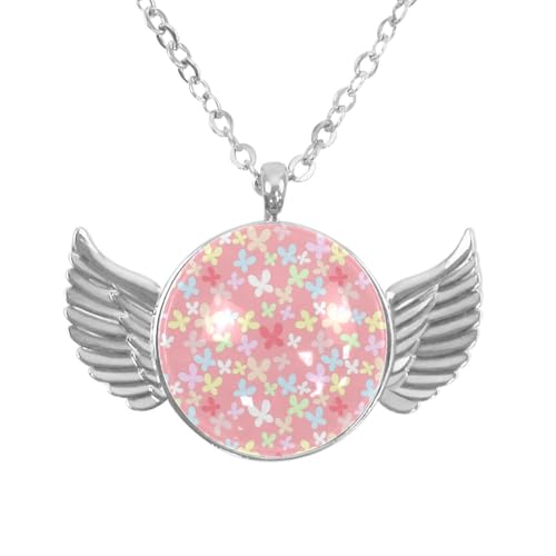Luoweisi Engelsflügel-Halskette mit Dinosauriern, Zinklegierung, Schmuck, Geschenke für Männer und Frauen, Einheitsgröße, Aluminiumlegierung, Kein Edelstein von Luoweisi