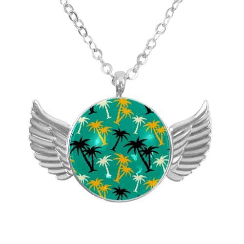 Luoweisi Engelsflügel-Halskette mit Dinosauriern, Zinklegierung, Schmuck, Geschenke für Männer und Frauen, Einheitsgröße, Aluminiumlegierung, Kein Edelstein von Luoweisi