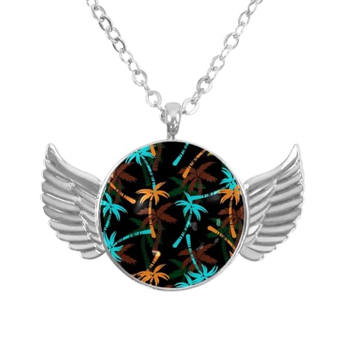 Luoweisi Engelsflügel-Halskette mit Dinosauriern, Zinklegierung, Schmuck, Geschenke für Männer und Frauen, Einheitsgröße, Aluminiumlegierung, Kein Edelstein von Luoweisi