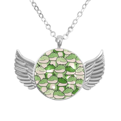 Luoweisi Engelsflügel-Halskette mit Dinosauriern, Zinklegierung, Schmuck, Geschenke für Männer und Frauen, Einheitsgröße, Aluminiumlegierung, Kein Edelstein von Luoweisi