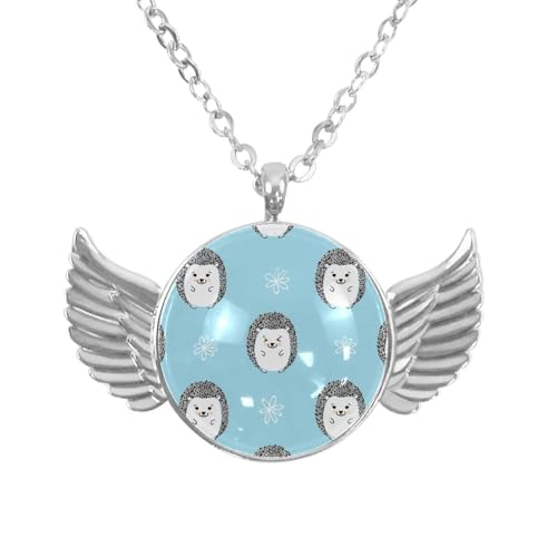 Luoweisi Engelsflügel-Halskette mit Dinosauriern, Zinklegierung, Schmuck, Geschenke für Männer und Frauen, Einheitsgröße, Aluminiumlegierung, Kein Edelstein von Luoweisi