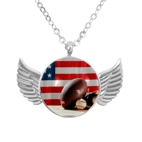 Luoweisi Engelsflügel-Halskette mit Flamingo, Weihnachten, Zinklegierung, Schmuck, Geschenke für Männer und Frauen, Einheitsgröße, Aluminiumlegierung, Kein Edelstein von Luoweisi