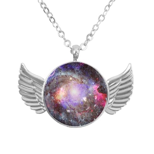 Luoweisi Engelsflügel-Halskette mit Flamingo, Weihnachten, Zinklegierung, Schmuck, Geschenke für Männer und Frauen, Einheitsgröße, Aluminiumlegierung, Kein Edelstein von Luoweisi