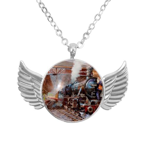 Luoweisi Engelsflügel-Halskette mit Flamingo, Weihnachten, Zinklegierung, Schmuck, Geschenke für Männer und Frauen, Einheitsgröße, Aluminiumlegierung, Kein Edelstein von Luoweisi