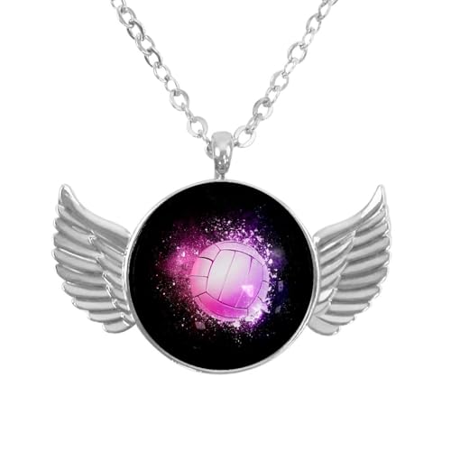 Luoweisi Engelsflügel-Halskette mit Flamingo, Weihnachten, Zinklegierung, Schmuck, Geschenke für Männer und Frauen, Einheitsgröße, Aluminiumlegierung, Kein Edelstein von Luoweisi