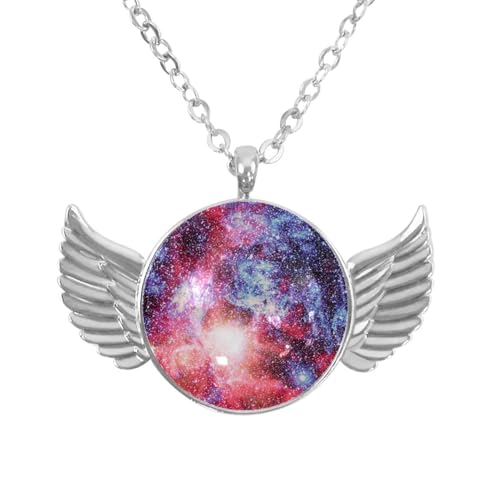 Luoweisi Engelsflügel-Halskette mit Flamingo, Weihnachten, Zinklegierung, Schmuck, Geschenke für Männer und Frauen, Einheitsgröße, Aluminiumlegierung, Kein Edelstein von Luoweisi
