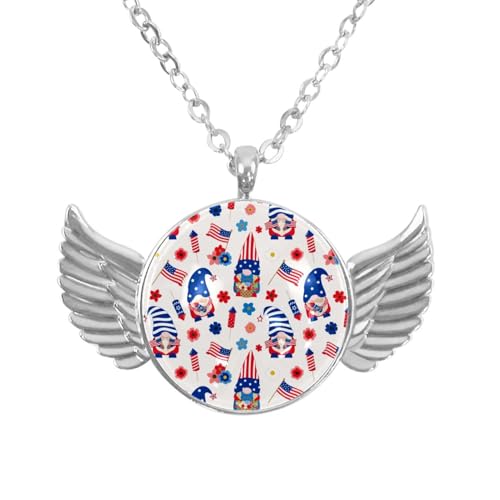 Luoweisi Engelsflügel-Halskette mit Flamingo, Weihnachten, Zinklegierung, Schmuck, Geschenke für Männer und Frauen, Einheitsgröße, Aluminiumlegierung, Kein Edelstein von Luoweisi
