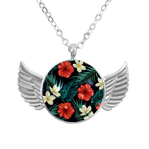 Luoweisi Engelsflügel-Halskette mit Flamingo, Weihnachten, Zinklegierung, Schmuck, Geschenke für Männer und Frauen, Einheitsgröße, Aluminiumlegierung, Kein Edelstein von Luoweisi