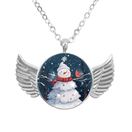 Luoweisi Engelsflügel-Halskette mit Igeln, Weihnachten, Aluminiumlegierung, Schmuck, Geschenke für Männer und Frauen, Einheitsgröße, Aluminiumlegierung, Kein Edelstein von Luoweisi