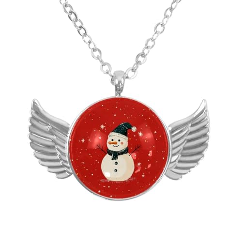 Luoweisi Engelsflügel-Halskette mit Igeln, Weihnachten, Aluminiumlegierung, Schmuck, Geschenke für Männer und Frauen, Einheitsgröße, Aluminiumlegierung, Kein Edelstein von Luoweisi