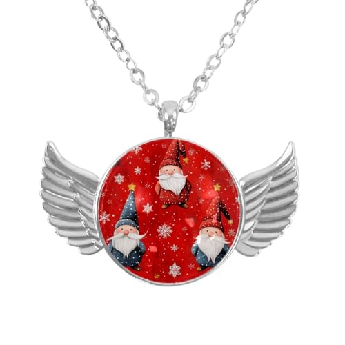 Luoweisi Engelsflügel-Halskette mit Igeln, Weihnachten, Aluminiumlegierung, Schmuck, Geschenke für Männer und Frauen, Einheitsgröße, Aluminiumlegierung, Kein Edelstein von Luoweisi