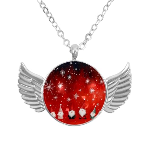 Luoweisi Engelsflügel-Halskette mit Igeln, Weihnachten, Aluminiumlegierung, Schmuck, Geschenke für Männer und Frauen, Einheitsgröße, Aluminiumlegierung, Kein Edelstein von Luoweisi