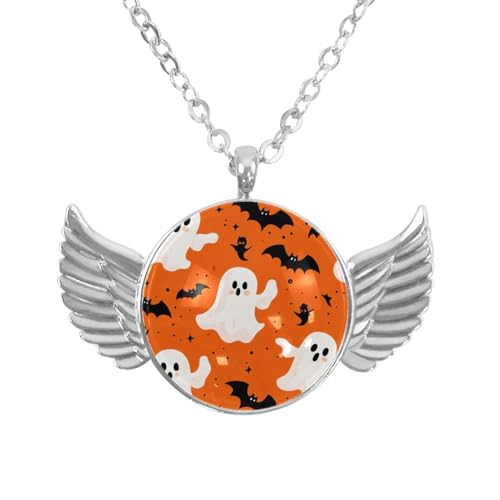 Luoweisi Engelsflügel-Halskette mit Libellenblättern, Aluminiumlegierung, Schmuck, Geschenke für Männer und Frauen, Einheitsgröße, Aluminiumlegierung, Kein Edelstein von Luoweisi