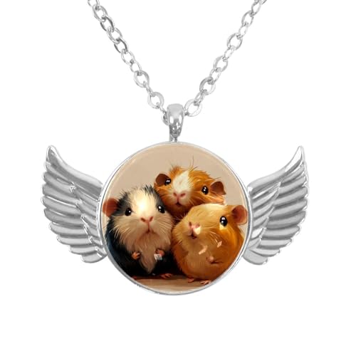 Luoweisi Engelsflügel-Halskette mit Meerschweinchen, Zinklegierung, Schmuck, Geschenke für Männer und Frauen, Einheitsgröße, Aluminiumlegierung, Kein Edelstein Luoweisi Engelsflügel-Halskette mit Meerschweinchen, Zinklegierung, Schmuck, Geschenke für Männer und Frauen, Einheitsgröße, Aluminiumlegierung, Kein Edelstein von Luoweisi