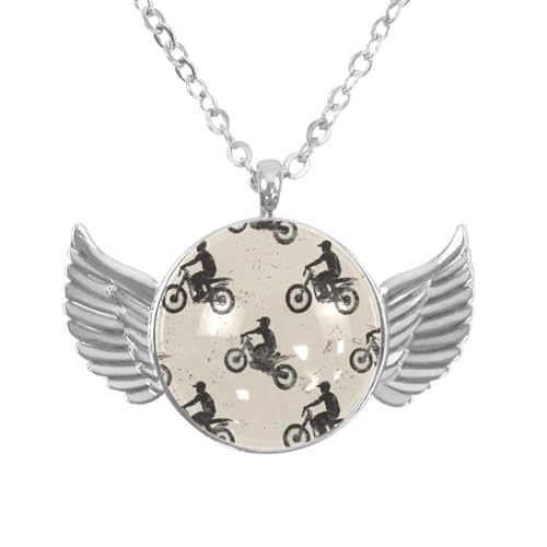 Luoweisi Engelsflügel-Halskette mit Motocross-Grunge, Aluminiumlegierung, Schmuck, Geschenke für Männer und Frauen, Einheitsgröße, Aluminiumlegierung, Kein Edelstein Luoweisi Engelsflügel-Halskette mit Motocross-Grunge, Aluminiumlegierung, Schmuck, Geschenke für Männer und Frauen, Einheitsgröße, Aluminiumlegierung, Kein Edelstein von Luoweisi