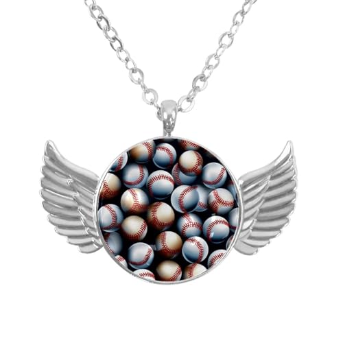 Luoweisi Engelsflügel-Halskette mit Oster-Zwergen, Zinklegierung, Schmuck, Geschenke für Männer und Frauen, Einheitsgröße, Aluminiumlegierung, Kein Edelstein von Luoweisi