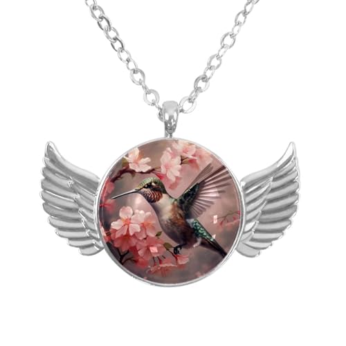 Luoweisi Engelsflügel-Halskette mit Regenbogen-Dinosauriern, Aluminiumlegierung, Schmuck, Geschenke für Männer und Frauen, Einheitsgröße, Aluminiumlegierung, Kein Edelstein von Luoweisi