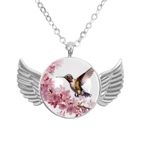 Luoweisi Engelsflügel-Halskette mit Regenbogen-Dinosauriern, Aluminiumlegierung, Schmuck, Geschenke für Männer und Frauen, Einheitsgröße, Aluminiumlegierung, Kein Edelstein von Luoweisi