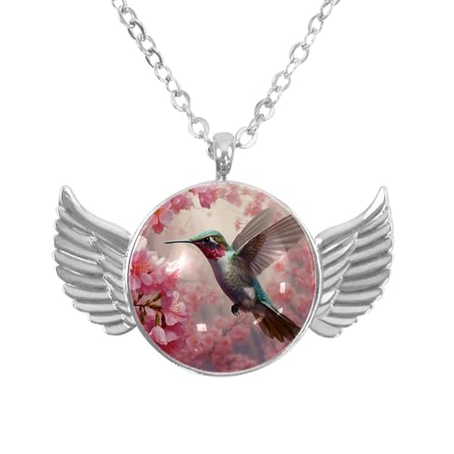 Luoweisi Engelsflügel-Halskette mit Regenbogen-Dinosauriern, Aluminiumlegierung, Schmuck, Geschenke für Männer und Frauen, Einheitsgröße, Aluminiumlegierung, Kein Edelstein von Luoweisi