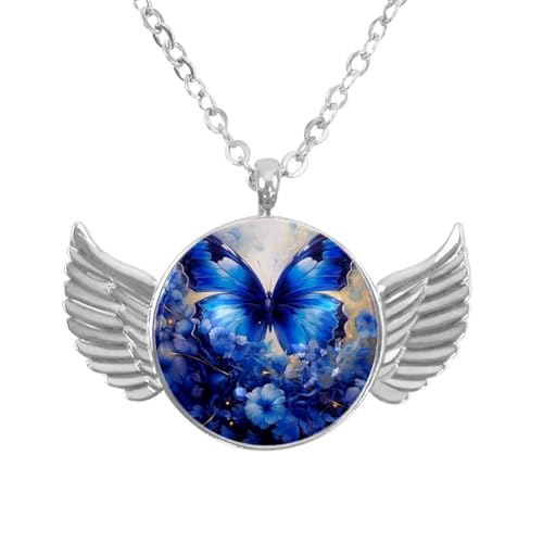 Luoweisi Engelsflügel-Halskette mit Regenbogen-Dinosauriern, Aluminiumlegierung, Schmuck, Geschenke für Männer und Frauen, Einheitsgröße, Aluminiumlegierung, Kein Edelstein von Luoweisi