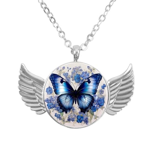 Luoweisi Engelsflügel-Halskette mit Regenbogen-Dinosauriern, Aluminiumlegierung, Schmuck, Geschenke für Männer und Frauen, Einheitsgröße, Aluminiumlegierung, Kein Edelstein von Luoweisi