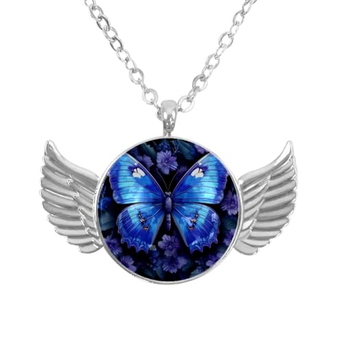 Luoweisi Engelsflügel-Halskette mit Regenbogen-Dinosauriern, Aluminiumlegierung, Schmuck, Geschenke für Männer und Frauen, Einheitsgröße, Aluminiumlegierung, Kein Edelstein von Luoweisi