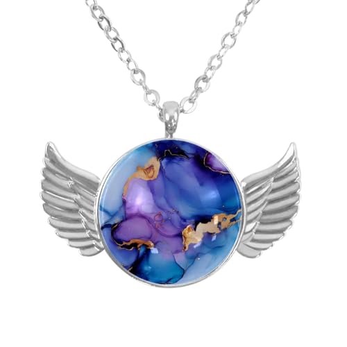 Luoweisi Engelsflügel-Halskette mit Weihnachts-Eichhörnchen, Zinklegierung, Schmuck, Geschenke für Männer und Frauen, Einheitsgröße, Aluminiumlegierung, Kein Edelstein von Luoweisi