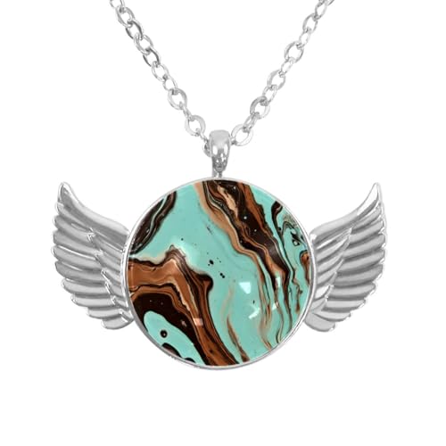 Luoweisi Engelsflügel-Halskette mit Weihnachts-Eichhörnchen, Zinklegierung, Schmuck, Geschenke für Männer und Frauen, Einheitsgröße, Aluminiumlegierung, Kein Edelstein von Luoweisi