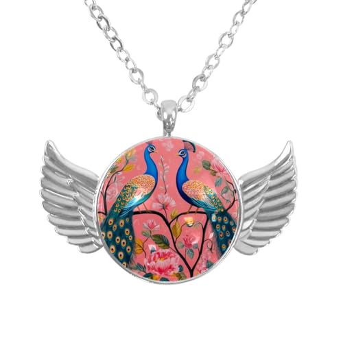 Luoweisi Engelsflügel-Halskette mit Weihnachts-Eichhörnchen, Zinklegierung, Schmuck, Geschenke für Männer und Frauen, Einheitsgröße, Aluminiumlegierung, Kein Edelstein von Luoweisi