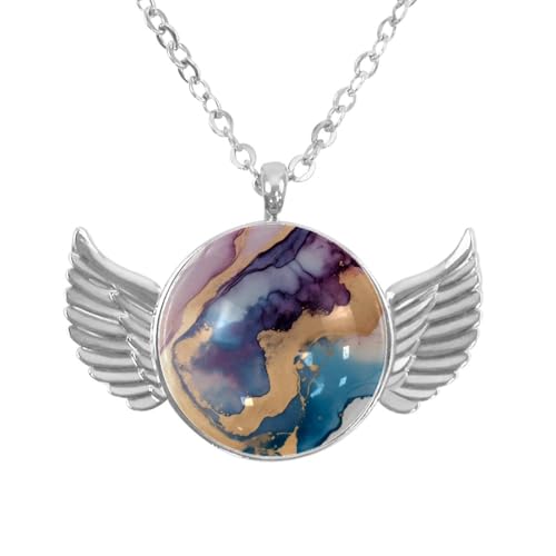 Luoweisi Engelsflügel-Halskette mit Weihnachts-Eichhörnchen, Zinklegierung, Schmuck, Geschenke für Männer und Frauen, Einheitsgröße, Aluminiumlegierung, Kein Edelstein von Luoweisi