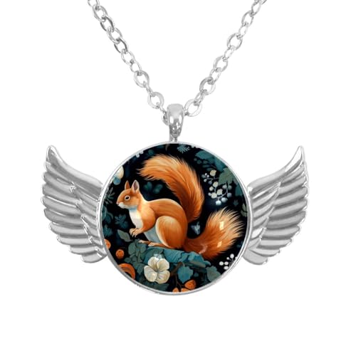 Luoweisi Engelsflügel-Halskette mit Weihnachts-Hirsch-Schneeflocken, Zinklegierung, Schmuck, Geschenke für Männer und Frauen, Einheitsgröße, Aluminiumlegierung, Kein Edelstein von Luoweisi