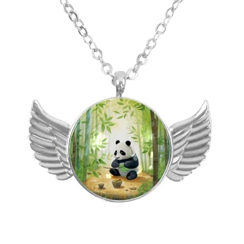 Luoweisi Engelsflügel-Halskette mit Weihnachts-Schneeflocken, Aluminiumlegierung, Schmuck, Geschenke für Männer und Frauen, Einheitsgröße, Aluminiumlegierung, Kein Edelstein von Luoweisi