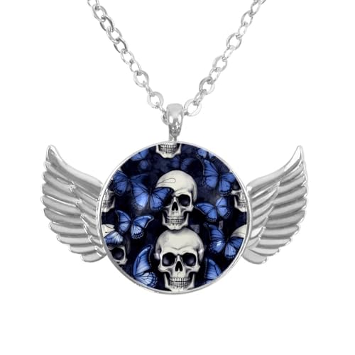 Luoweisi Engelsflügel-Halskette mit Weihnachts-Schneeflocken, Aluminiumlegierung, Schmuck, Geschenke für Männer und Frauen, Einheitsgröße, Aluminiumlegierung, Kein Edelstein von Luoweisi