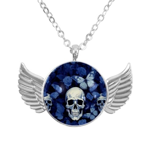 Luoweisi Engelsflügel-Halskette mit Weihnachts-Schneeflocken, Aluminiumlegierung, Schmuck, Geschenke für Männer und Frauen, Einheitsgröße, Aluminiumlegierung, Kein Edelstein von Luoweisi