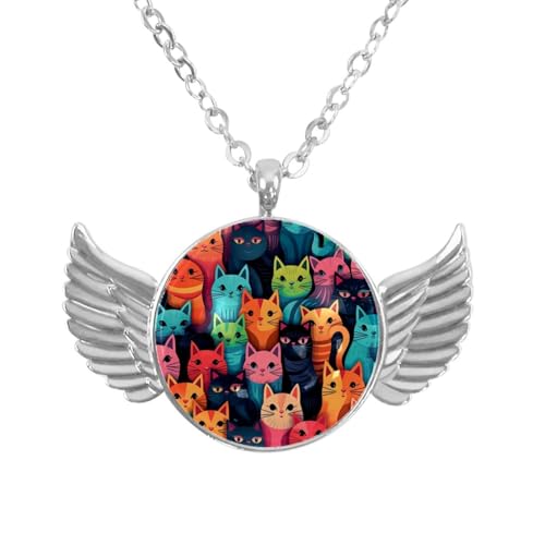 Luoweisi Engelsflügel-Halskette mit Weihnachts-Schneeflocken, Aluminiumlegierung, Schmuck, Geschenke für Männer und Frauen, Einheitsgröße, Aluminiumlegierung, Kein Edelstein von Luoweisi