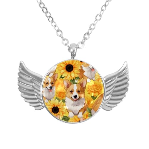 Luoweisi Engelsflügel-Halskette mit Weihnachts-Schneeflocken, Aluminiumlegierung, Schmuck, Geschenke für Männer und Frauen, Einheitsgröße, Aluminiumlegierung, Kein Edelstein von Luoweisi