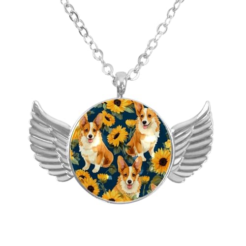 Luoweisi Engelsflügel-Halskette mit Weihnachts-Schneeflocken, Aluminiumlegierung, Schmuck, Geschenke für Männer und Frauen, Einheitsgröße, Aluminiumlegierung, Kein Edelstein von Luoweisi