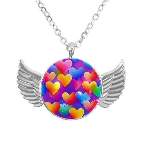 Luoweisi Engelsflügel-Halskette mit Weihnachts-Schneeflocken, Aluminiumlegierung, Schmuck, Geschenke für Männer und Frauen, Einheitsgröße, Aluminiumlegierung, Kein Edelstein von Luoweisi