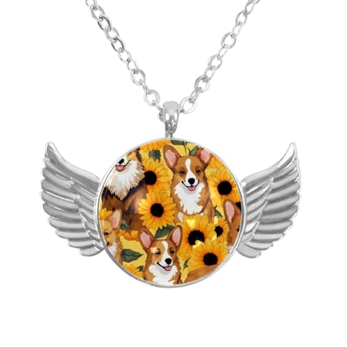 Luoweisi Engelsflügel-Halskette mit Weihnachts-Schneeflocken, Aluminiumlegierung, Schmuck, Geschenke für Männer und Frauen, Einheitsgröße, Aluminiumlegierung, Kein Edelstein von Luoweisi