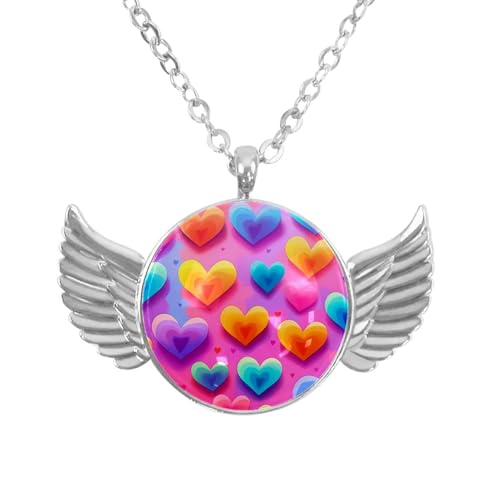 Luoweisi Engelsflügel-Halskette mit Weihnachts-Schneeflocken, Aluminiumlegierung, Schmuck, Geschenke für Männer und Frauen, Einheitsgröße, Aluminiumlegierung, Kein Edelstein von Luoweisi