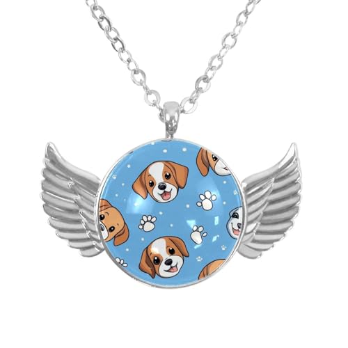 Luoweisi Engelsflügel-Halskette mit Weihnachts-Schneemann, Aluminiumlegierung, Schmuck, Geschenke für Männer und Frauen, Einheitsgröße, Aluminiumlegierung, Kein Edelstein von Luoweisi